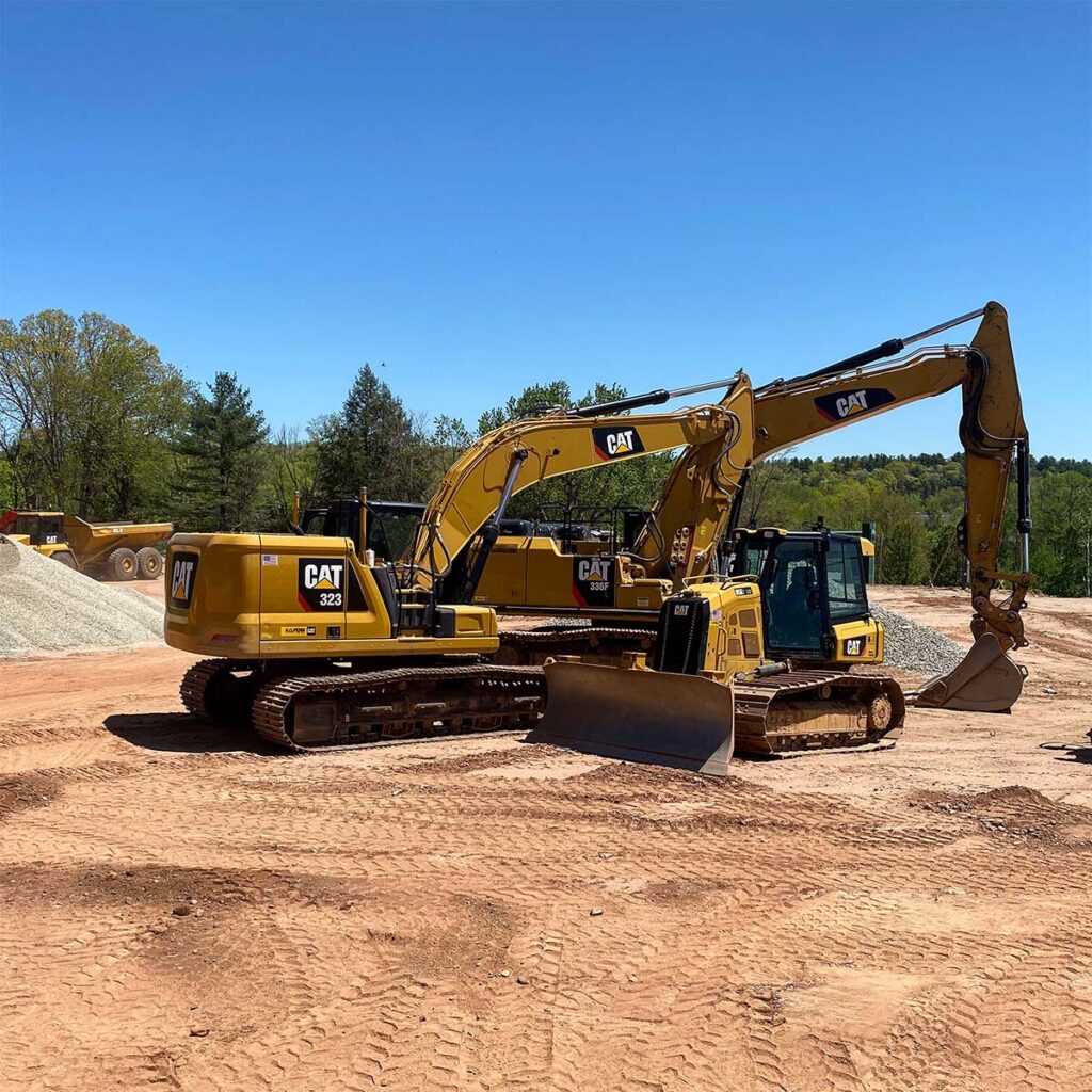 Excavating contractor operating heavy machinery in Davie FL