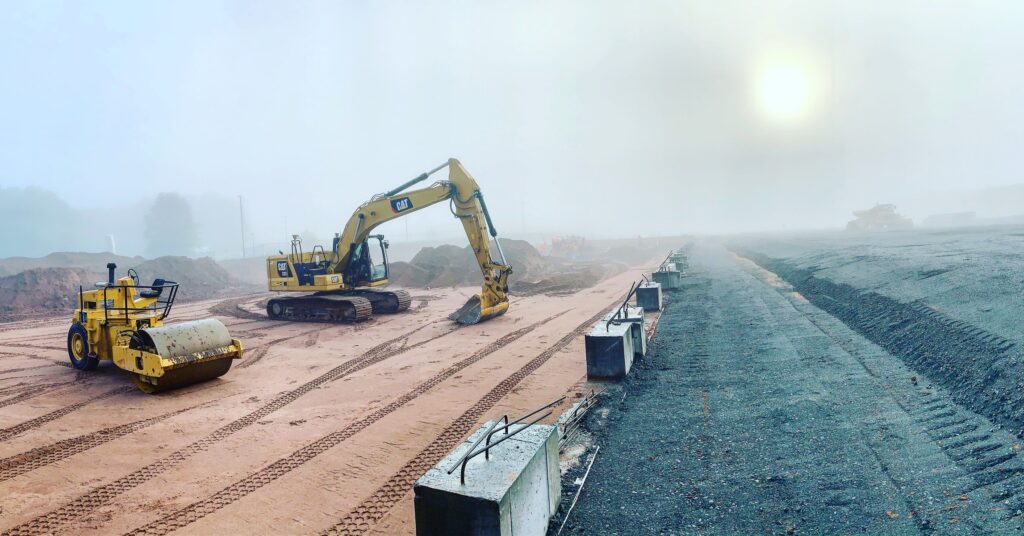 Excavating contractor working on residential land in The Acreage, FL
